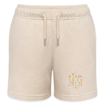 Cadeau de steak de poulet frit - Short de jogging enfant bio Stanley/Stella - écru doux - Devant