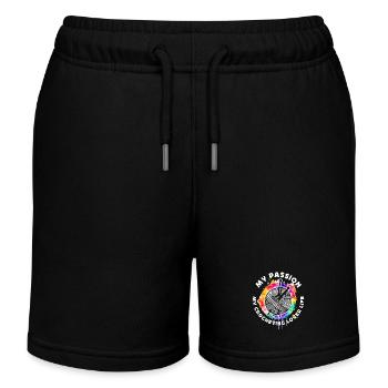 Amateur de crochet Ma Passion Mon Crochet Tricot - Short de jogging enfant bio Stanley/Stella - noir - Devant