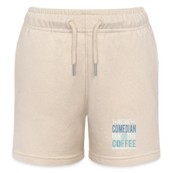 Instant Comedian Just Add Coffee - Kids Organic Sweat Shorts by Stanley/Stella - soft Ecru - Front