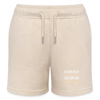 I'm not small, I'm a concentrate! - Kids Organic Sweat Shorts by Stanley/Stella - soft Ecru - Front