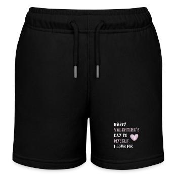 Joyeuse Saint-Valentin à moi-même - Short de jogging enfant bio Stanley/Stella - noir - Devant