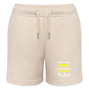 Je ne suis pas gros c'est l'inflation - Short de jogging enfant bio Stanley/Stella - écru doux - Devant
