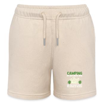Camping-car Camping-car Camping Camping - Short de jogging enfant bio Stanley/Stella - écru doux - Devant