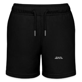 Hiking - Step by step, conquer the hike - Kids Organic Sweat Shorts by Stanley/Stella - black - Front
