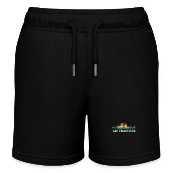 San Francisco California Souvenir - Kids Organic Sweat Shorts by Stanley/Stella - black - Front