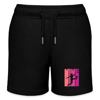Footballer Soccer 9th Birthday - Kids Organic Sweat Shorts by Stanley/Stella - black - Front