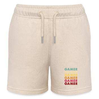Lustiges Vintage Videospiel Shirt Retro GAMER Herren - Kinder Organic Joggingshorts Mini Bolter von Stanley/Stella - Natur - Vorne
