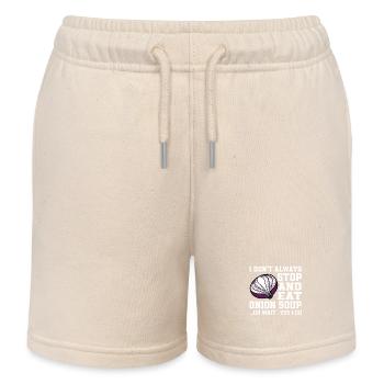 Drôle de dicton de soupe à l’oignon - Short de jogging enfant bio Stanley/Stella - écru doux - Devant