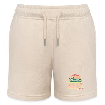 Cadeau d’anniversaire Retro 2020. Vintage 2020. - Short de jogging enfant bio Stanley/Stella - écru doux - Devant