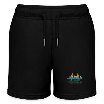 Chicago Illinois Souvenir Geschenk - Kinder Organic Joggingshorts Mini Bolter von Stanley/Stella - Schwarz - Vorne