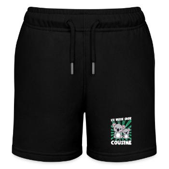 Bald Große Cousine Verkündung Koala Mädchen - Kinder Organic Joggingshorts Mini Bolter von Stanley/Stella - Schwarz - Vorne
