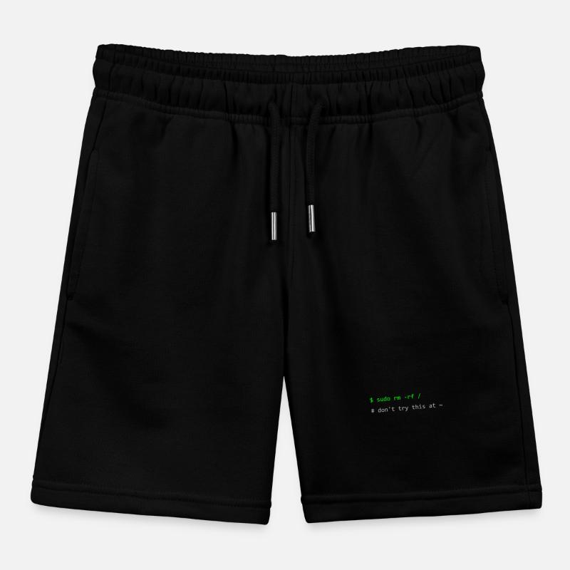 Linux Witz Sudo rm -rf Don't try this at home Kinder Organic Joggingshorts Mini Bolter von Stanley/Stella