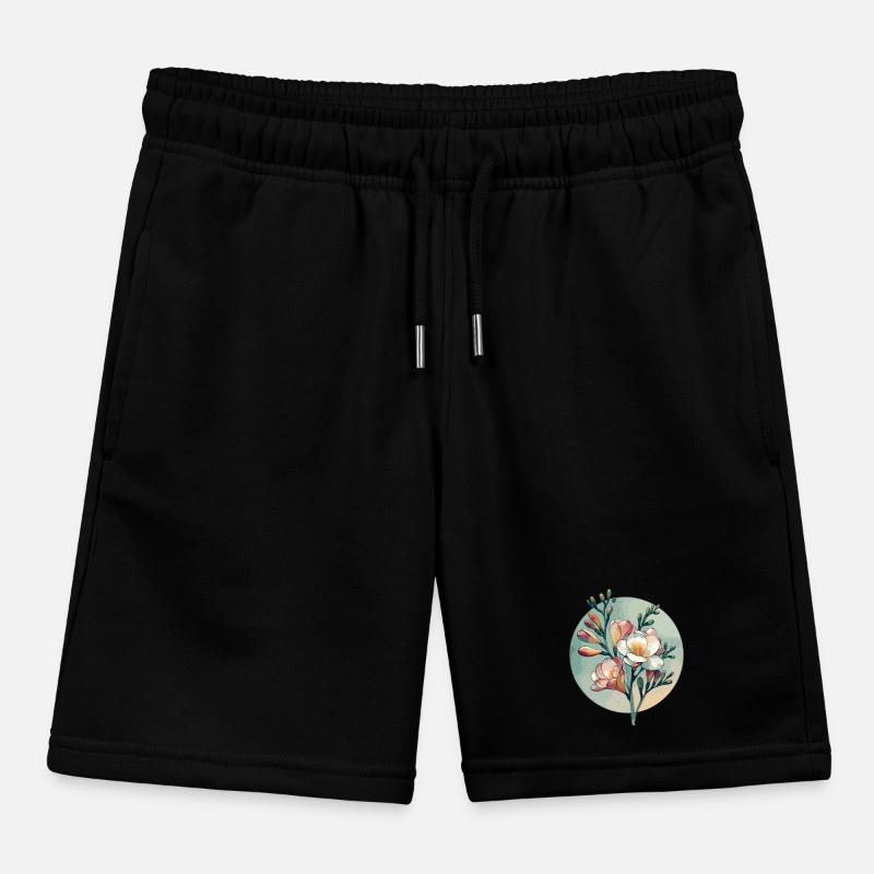 Freesia Drawn Kids Organic Sweat Shorts by Stanley/Stella