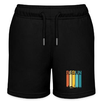 Berlin Skyline Deutschland - Kinder Organic Joggingshorts Mini Bolter von Stanley/Stella - Schwarz - Vorne
