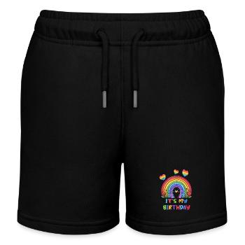 Geburtstag Frauen Teen Mädchen Geschenk Regenbogen - Kinder Organic Joggingshorts Mini Bolter von Stanley/Stella - Schwarz - Vorne