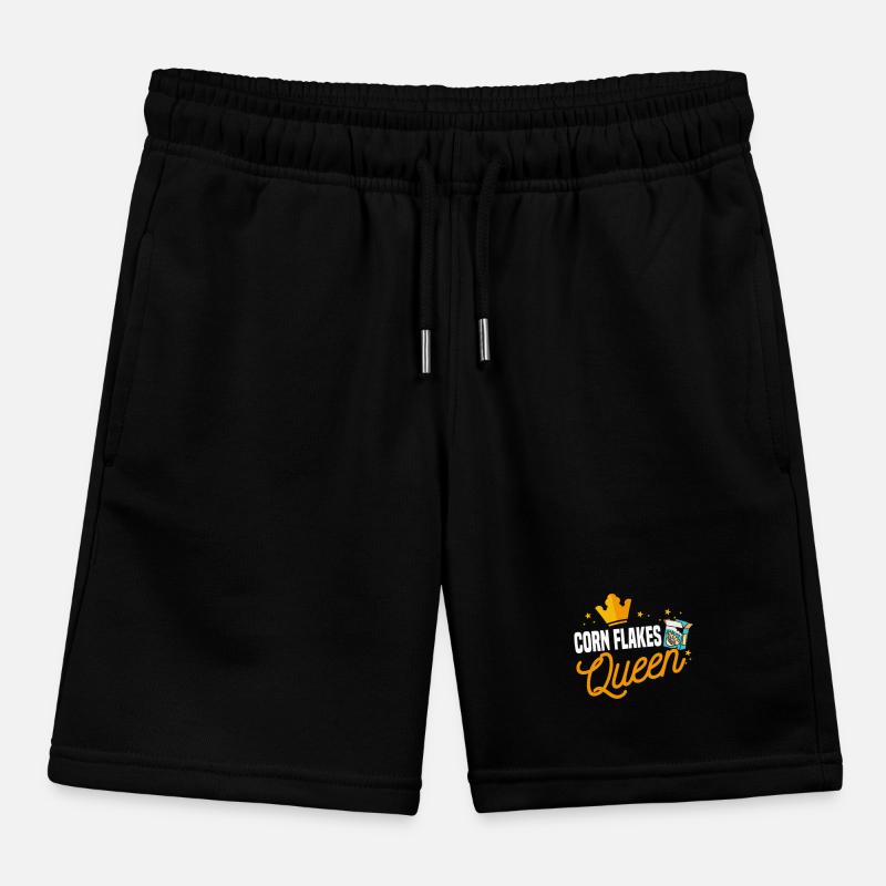 Corn Flakes Queen Kids Organic Sweat Shorts by Stanley/Stella