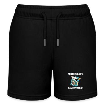 Corn Flakes Game Strong - Kinder Organic Joggingshorts Mini Bolter von Stanley/Stella - Schwarz - Vorne