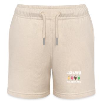 Cadeau de milkshakes drôle - Short de jogging enfant bio Stanley/Stella - écru doux - Devant