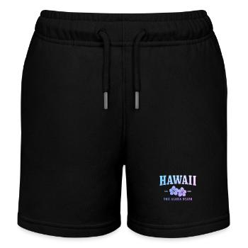 Hawaii Aloha Hawaiian Souvenir - Kids Organic Sweat Shorts by Stanley/Stella - black - Front
