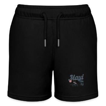 Maui Hawaii Aloha Hawaiianisch Souvenir - Kinder Organic Joggingshorts Mini Bolter von Stanley/Stella - Schwarz - Vorne