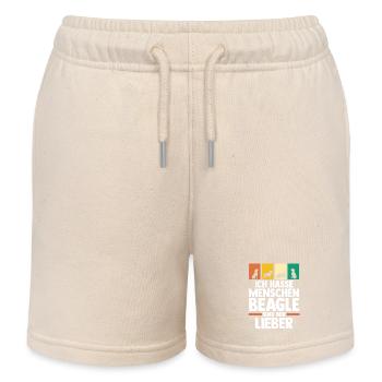 Hund Beagle - Kinder Organic Joggingshorts Mini Bolter von Stanley/Stella - Natur - Vorne