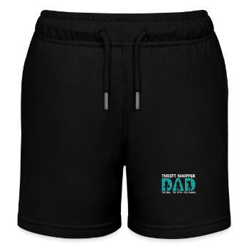 Thrift Shopper Dad The Idol Loves Thrift Shopping - Kinder Organic Joggingshorts Mini Bolter von Stanley/Stella - Schwarz - Vorne