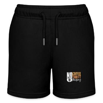 Thrift Shopping No Coffee No Thrifter Coffee Lover - Kinder Organic Joggingshorts Mini Bolter von Stanley/Stella - Schwarz - Vorne