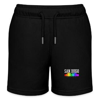 San Diego California Vintage Souvenir - Kids Organic Sweat Shorts by Stanley/Stella - black - Front