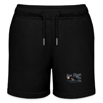 San Diego Kalifornien Vintage Souvenir - Kinder Organic Joggingshorts Mini Bolter von Stanley/Stella - Schwarz - Vorne