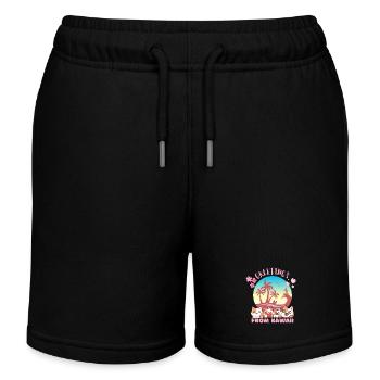 greetings from Hawaii-Kawaii - Kids Organic Sweat Shorts by Stanley/Stella - black - Front