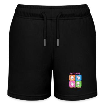 sweet and simple - sketching - Kids Organic Sweat Shorts by Stanley/Stella - black - Front