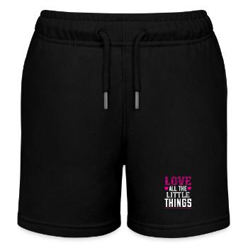 Ich liebe all die kleinen Dinge - Kinder Organic Joggingshorts Mini Bolter von Stanley/Stella - Schwarz - Vorne
