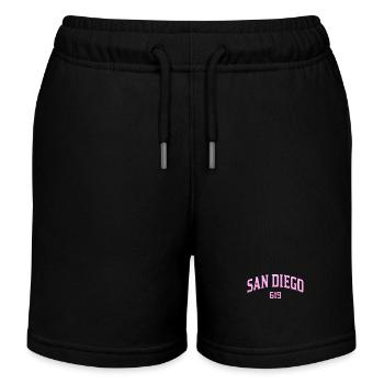 San Diego Kalifornien Vintage Souvenir - Kinder Organic Joggingshorts Mini Bolter von Stanley/Stella - Schwarz - Vorne