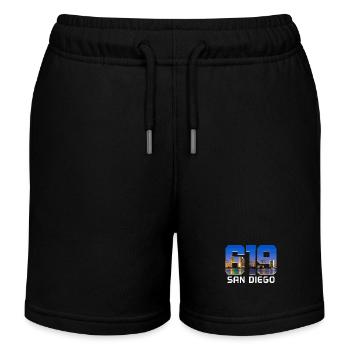 San Diego California Vintage Souvenir - Kids Organic Sweat Shorts by Stanley/Stella - black - Front