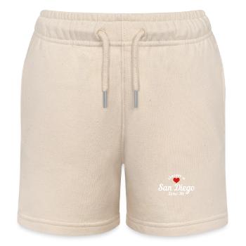 San Diego Californie Vintage Souvenir - Short de jogging enfant bio Stanley/Stella - écru doux - Devant
