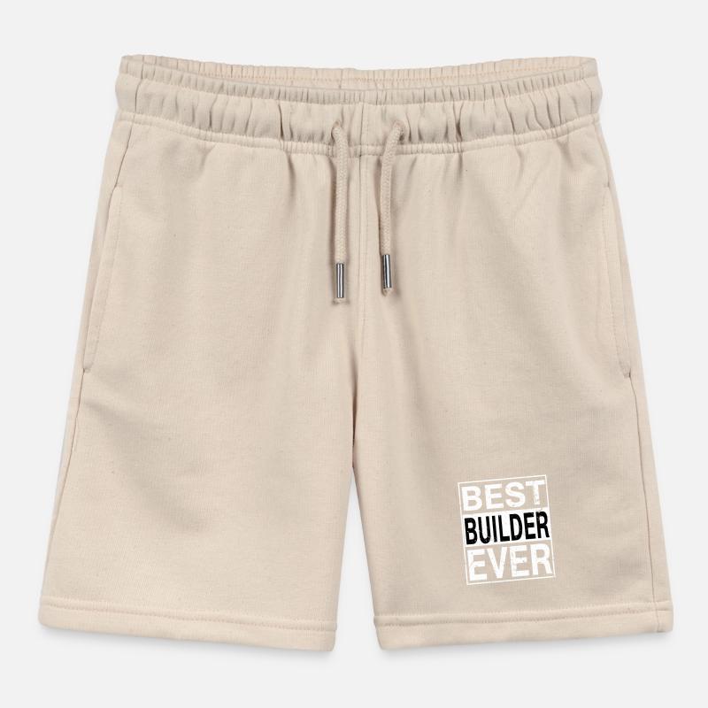Best Builder Ever Builder Gift Kids Organic Sweat Shorts by Stanley/Stella