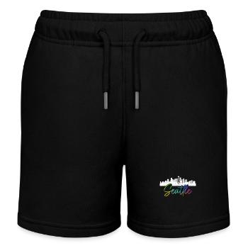 Seattle Washington Souvenir Geschenk - Kinder Organic Joggingshorts Mini Bolter von Stanley/Stella - Schwarz - Vorne