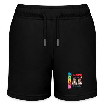 I Love Sketching - Kids Organic Sweat Shorts by Stanley/Stella - black - Front