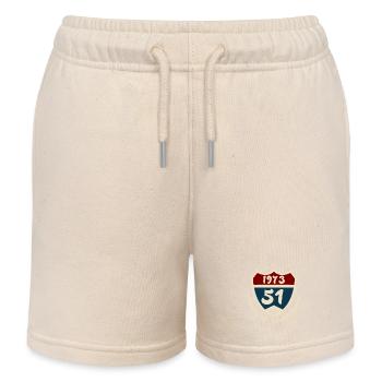 Style trucker né en 1973 - Short de jogging enfant bio Stanley/Stella - écru doux - Devant