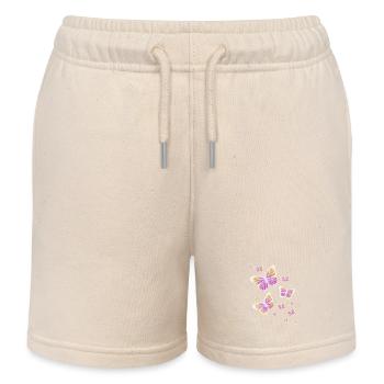 Schmetterling Schmetterling Tier bunt Farbe - Kinder Organic Joggingshorts Mini Bolter von Stanley/Stella - Natur - Vorne