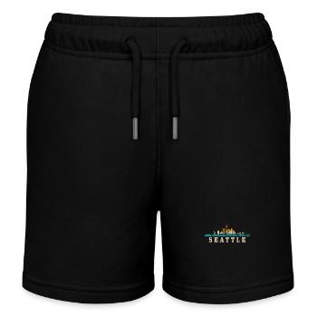 Cadeau souvenir Seattle Washington - Short de jogging enfant bio Stanley/Stella - noir - Devant