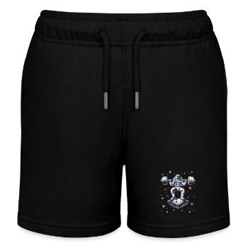 Squats de fitness d’astronaute - Short de jogging enfant bio Stanley/Stella - noir - Devant
