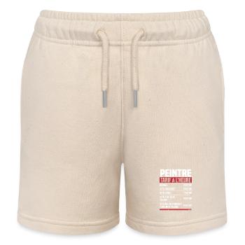 Painter Hourly Rate Humor Gift Idea - Kids Organic Sweat Shorts by Stanley/Stella - soft Ecru - Front