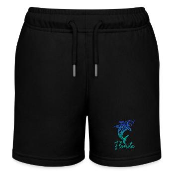 Florida Souvenir USA Amerika - Kinder Organic Joggingshorts Mini Bolter von Stanley/Stella - Schwarz - Vorne