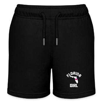 Florida Girl Souvenir USA Amerika - Kinder Organic Joggingshorts Mini Bolter von Stanley/Stella - Schwarz - Vorne