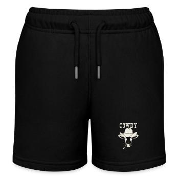 Cowdy Howdy Cow Cowboys Cow-girls Pays Western - Short de jogging enfant bio Stanley/Stella - noir - Devant