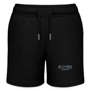 Florida Souvenir USA Amerika - Kinder Organic Joggingshorts Mini Bolter von Stanley/Stella - Schwarz - Vorne