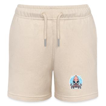 Squid Lover - Kids Organic Sweat Shorts by Stanley/Stella - soft Ecru - Front