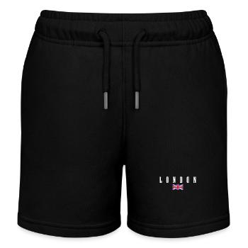 London England UK Souvenir Gift - Kids Organic Sweat Shorts by Stanley/Stella - black - Front