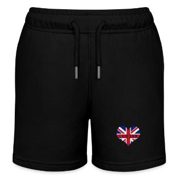 London England UK Souvenir Gift - Kids Organic Sweat Shorts by Stanley/Stella - black - Front